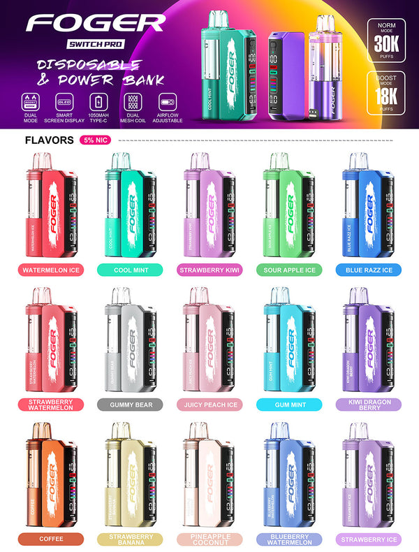 Foger Switch Pro 30K Puff Rechargeable Disposable Kit