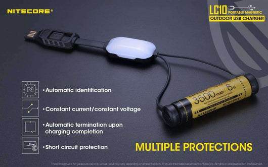 Nitecore Portable Magnetic Chargers Black Lava Vape