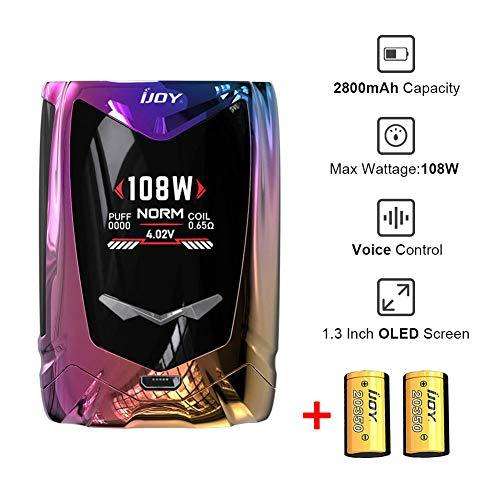 Ijoy Avenger Baby 108W Box w/ *2 20350 Batteries Black Lava Vape