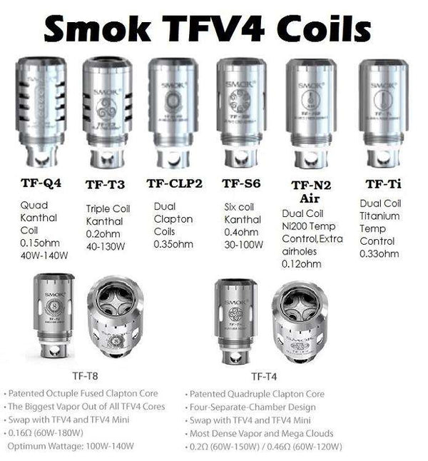 SMOK TFv4 Coils Black Lava Vape
