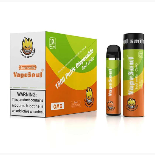 VapeSoul 5ML 1500 Puffs 600mAh Rechargeable Prefilled Nicotine Salt Disposable Vape Black Lava Vape