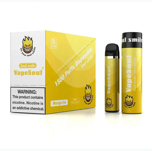 VapeSoul 5ML 1500 Puffs 600mAh Rechargeable Prefilled Nicotine Salt Disposable Vape Black Lava Vape