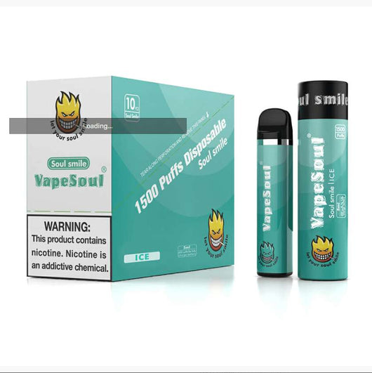 VapeSoul 5ML 1500 Puffs 600mAh Rechargeable Prefilled Nicotine Salt Disposable Vape Black Lava Vape