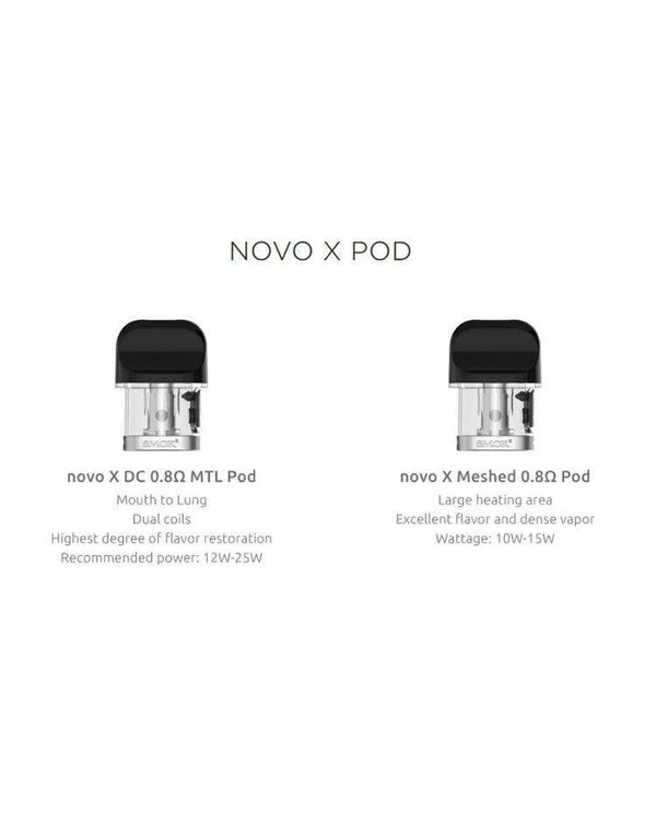 SMOK Novo X 2ML Refillable Replacement Pod Black Lava Vape