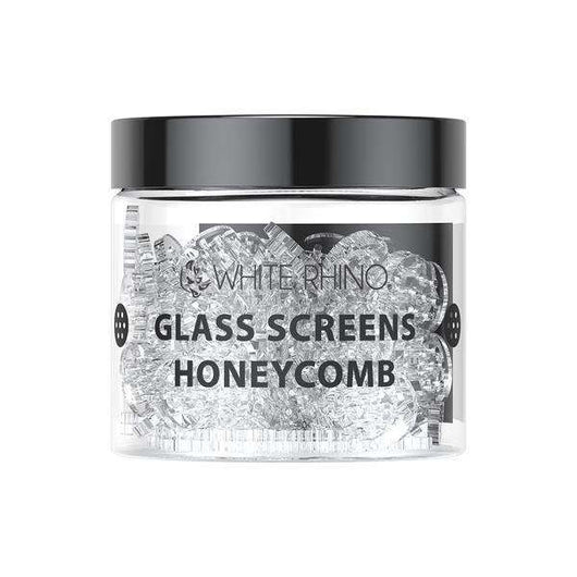 White Rhino Glass Honeycomb Screens Black Lava Vape