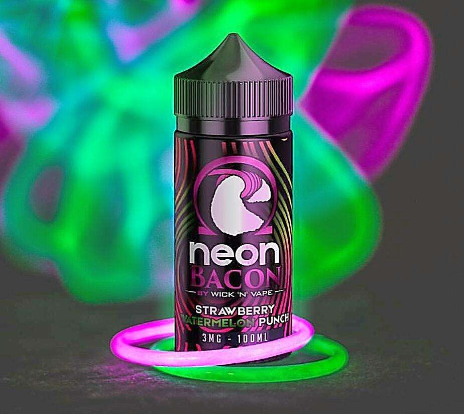 Neon Bacon By Wick-N-Vape E Liquid 100ML Black Lava Vape Neon Bacon By Wick-N-Vape E Liquid 100ML Black Lava Vape