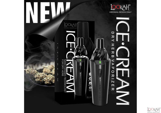 Lookah Ice Cream 950mah Dry Hero Vaporizer Black Lava Vape