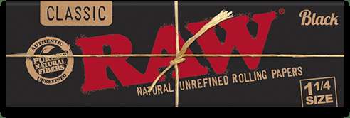 RAW Rolling Papers - 1 1/4 Size Black Lava Vape