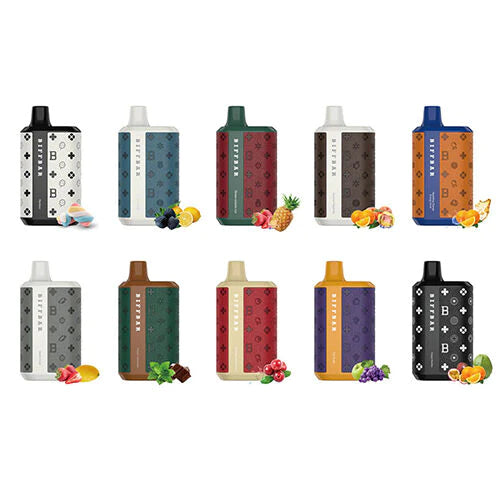 BIFFBAR LUX 13ML 5500 Puffs 550mAh Rechargeable Disposables - Leather Edition Black Lava Vape