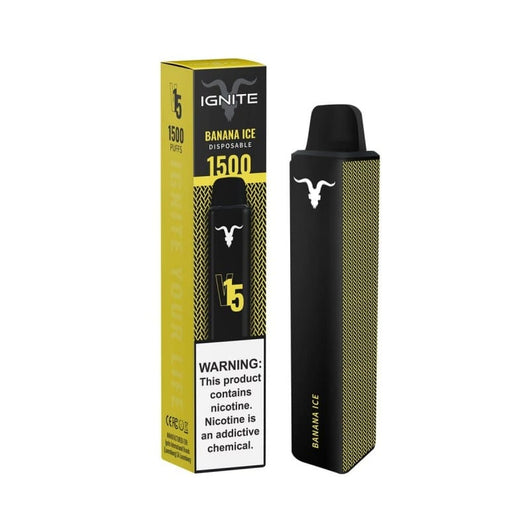 Ignite V15 5.1ML 1500 Puffs 850mAh Synthetic Nicotine Device Black Lava Vape