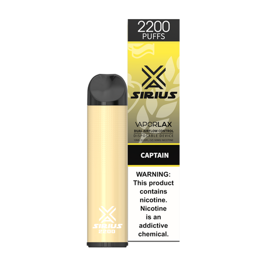 Vaporlax Sirius 10ML 2200 Puffs 1500mAh Adjustable Airflow Disposable Black Lava Vape