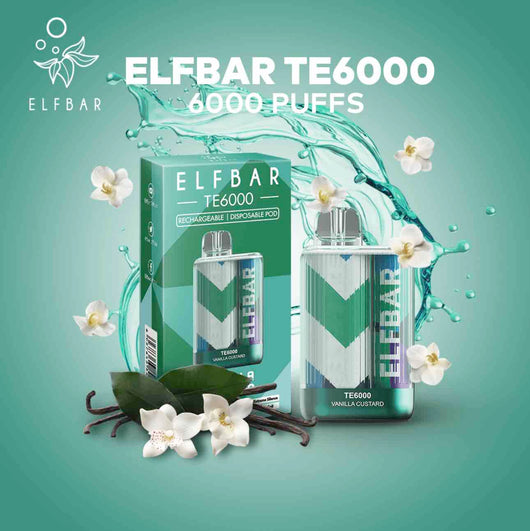 Elf Bar TE6000 Rechargeable Disposables Black Lava Vape