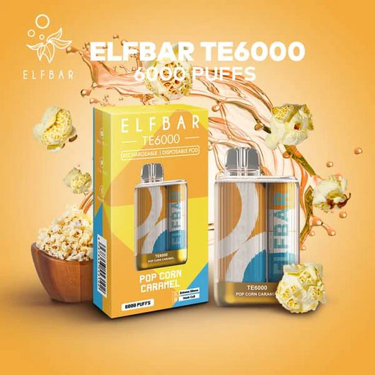 Elf Bar TE6000 Rechargeable Disposables Black Lava Vape