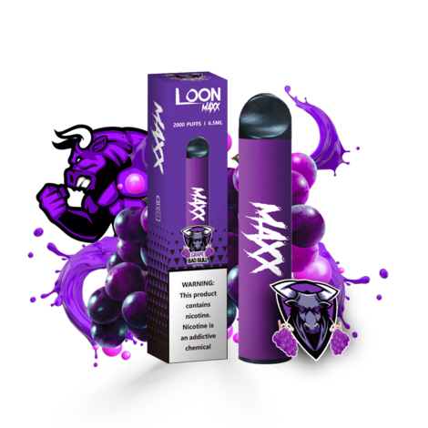 Loon Maxx 6.5ML 2000 Puffs Disposable Device Black Lava Vape