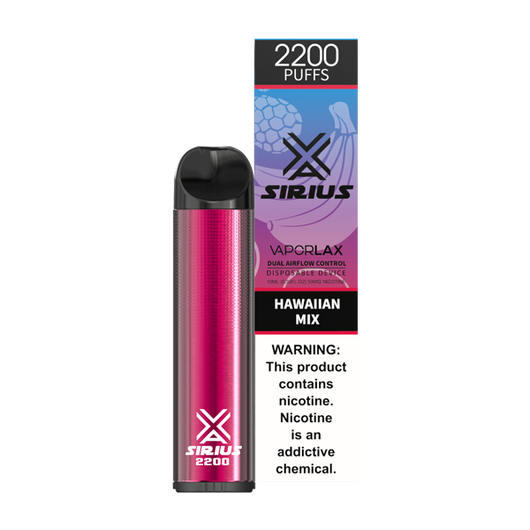 Vaporlax Sirius 10ML 2200 Puffs 1500mAh Adjustable Airflow Disposable Black Lava Vape