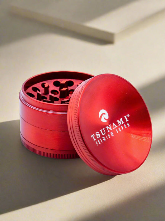 Tsunami 50MM Sunken Top Dry Herb Grinder Black Lava Vape
