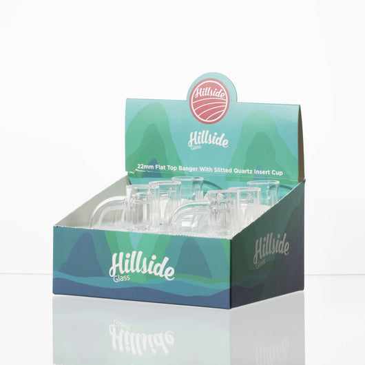 Hillside Glass Clear Quartz Banger Black Lava Vape