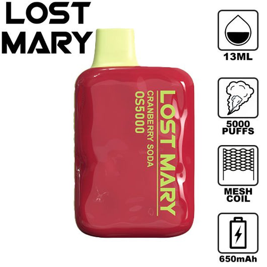 Lost Mary by Elf Bar OS5000 Disposable 5000 Puff 13mL Black Lava Vape