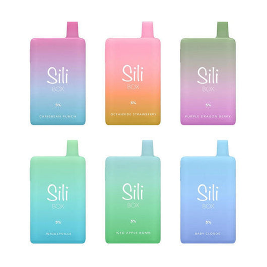 Sili Box 16mL 600mAh 6000 Puff Rechargeable Disposables w/ Turbo Hit Black Lava Vape